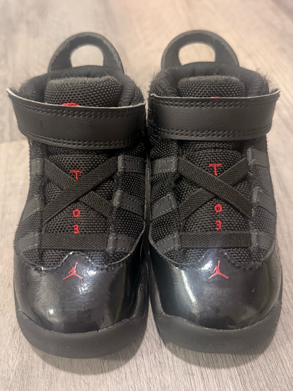 Nike Toddler Boys' Black and Red Jordan Sneakers